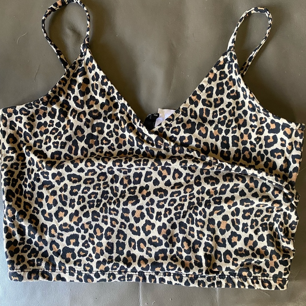 Leopard print crop top
